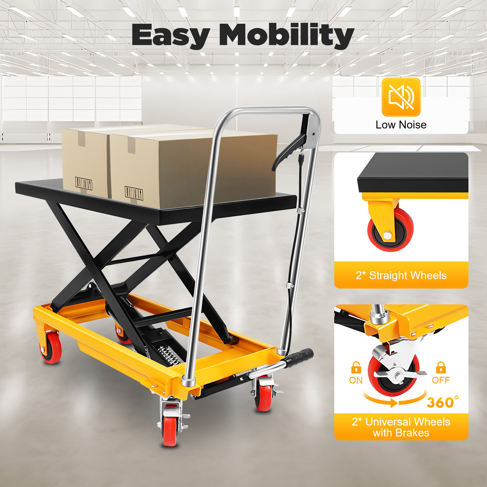 عربة رفع هيدروليكية بسعة 500 ر - مراجعة Scissor Lift Table Hydraulic وسعره